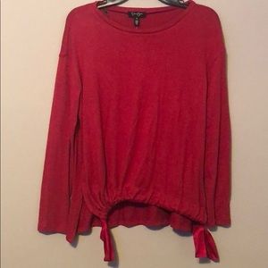 Red long sleeve blouse